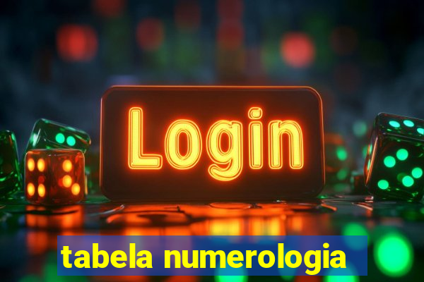 tabela numerologia